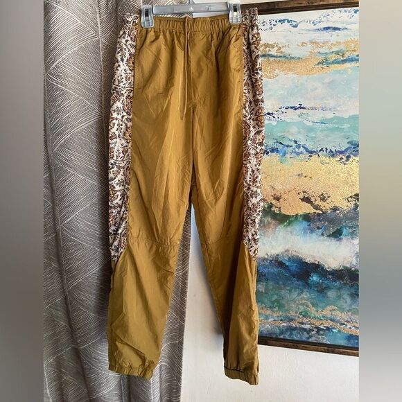 Urban Outfitters Pants Womens Size Small  Lining Drawstring Mustard Floral Print - Picture 1 of 16